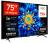 TCL 4K UHD QD Mini LED Google TV 75P8L, 75"